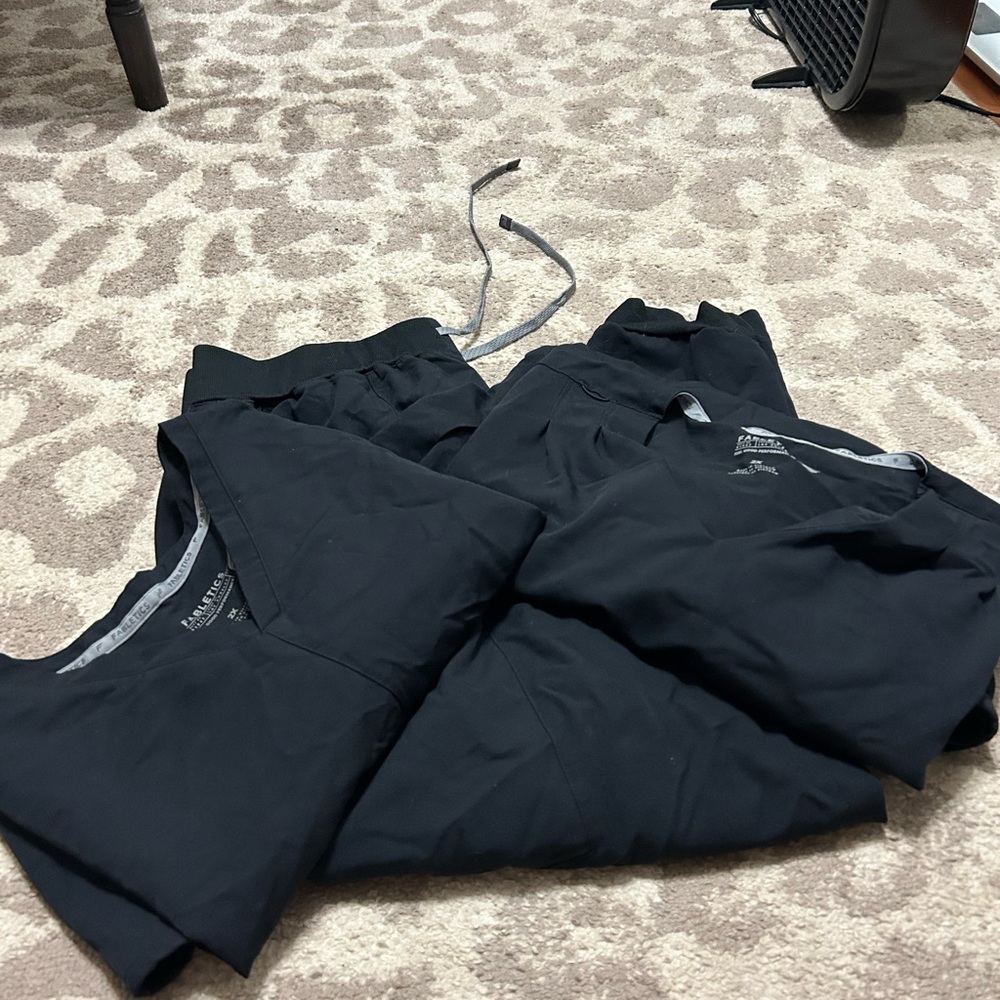 Fabletics black scrub set